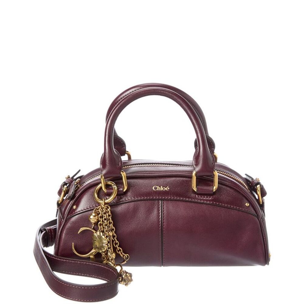 Chloé Leather Small Shoulder Bag, Red